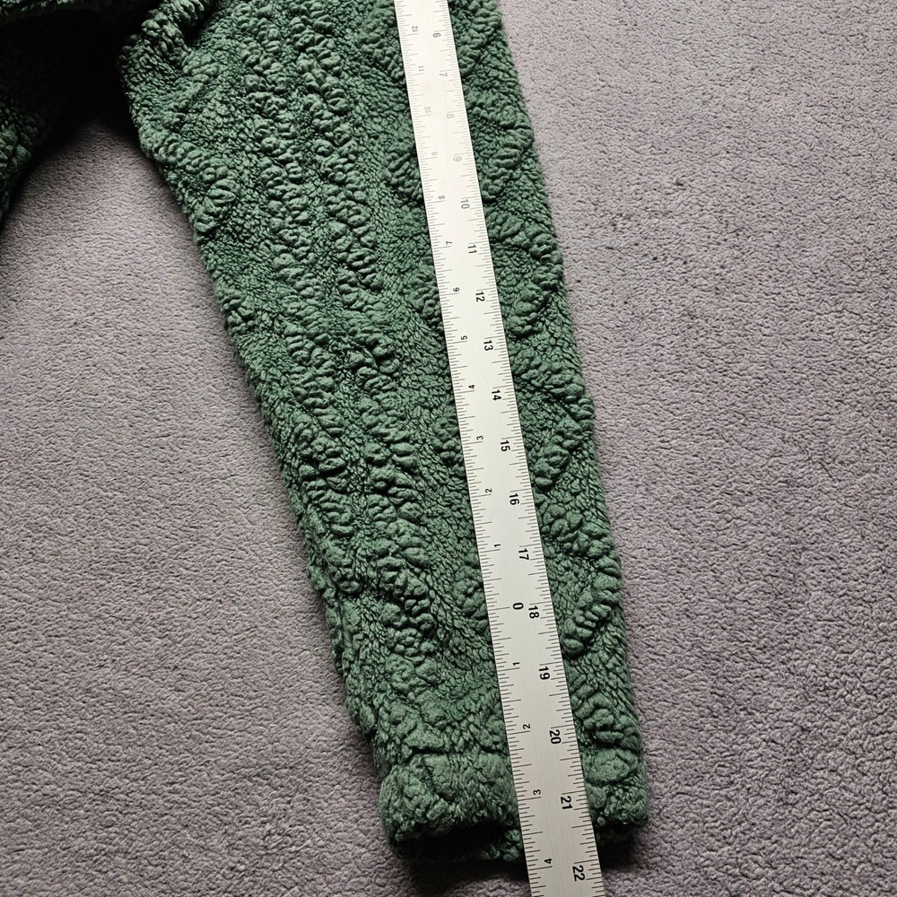 Eddie Bauer Cable Fleece Pullover Womens XL Green C3597380 Mock Neck Sherpa Top - Picture 6 of 11
